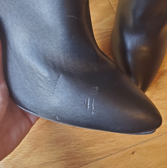 Black Pointy Toe Booties - Picture 6 of 8